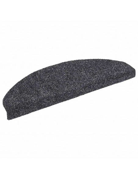 Tappetini Autoadesivi per Scale 30 pz Grigio Scuro 65x21x4 cm