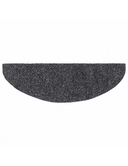 Tappetini Autoadesivi per Scale 30 pz Grigio Scuro 65x21x4 cm