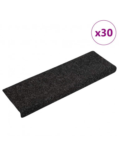 Tappetini Autoadesivi per Scale 30 pz Neri 65x21x4 cm