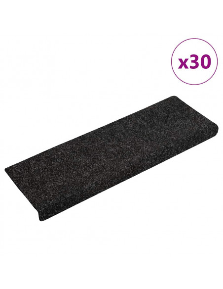 Tappetini Autoadesivi per Scale 30 pz Neri 65x21x4 cm