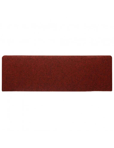 Tappetini Autoadesivi per Scale 30 pz Rossi 65x21x4 cm