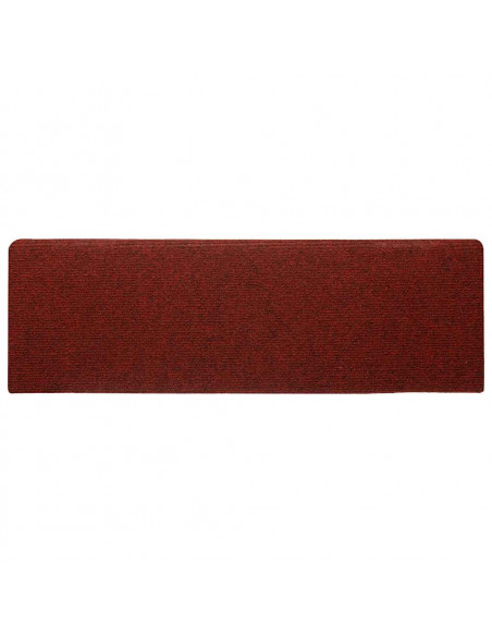 Tappetini Autoadesivi per Scale 30 pz Rossi 65x21x4 cm
