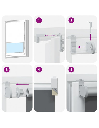 Tenda a Rullo Oscurante 120x150 cm Larghezza Tessuto 116,6 cm