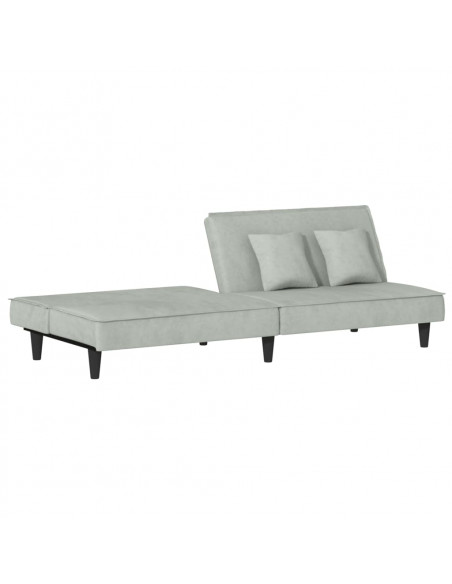 Divano Letto Grigio Chiaro in Velluto