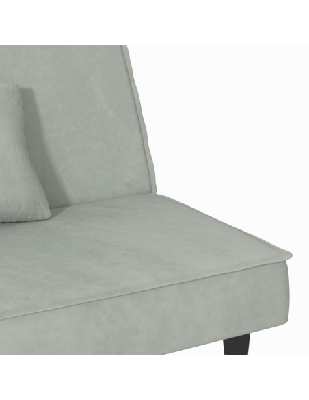 Divano Letto Grigio Chiaro in Velluto