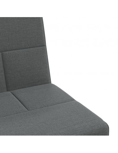 Divano Letto con Portabicchieri in Tessuto Grigio Scuro