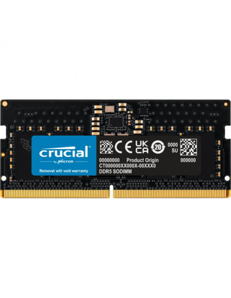 Crucial 8GB (1x8GB) DDR5-5600 CL 46 SO-DIMM RAM Notebook Speicher memoria 5600 MHz Data Integrity Check (verifica integrità dat
