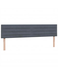 Giroletto a Molle con Materassi Grigio Scuro 180x220 cm Velluto 2