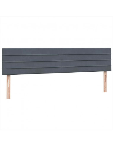 Giroletto a Molle con Materassi Grigio Scuro 180x220 cm Velluto