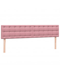 Giroletto a Molle con Materassi Rosa 180x210 cm in Velluto