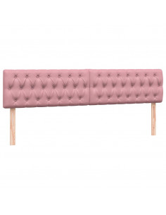 Giroletto a Molle con Materassi Rosa 180x210 cm in Velluto 2