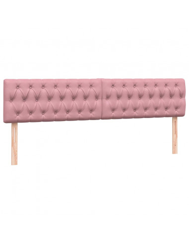 Giroletto a Molle con Materassi Rosa 180x210 cm in Velluto