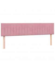 Giroletto a Molle con Materassi Rosa 180x210 cm in Velluto