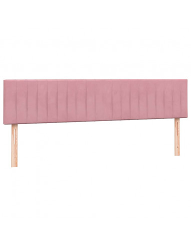 Giroletto a Molle con Materassi Rosa 180x210 cm in Velluto