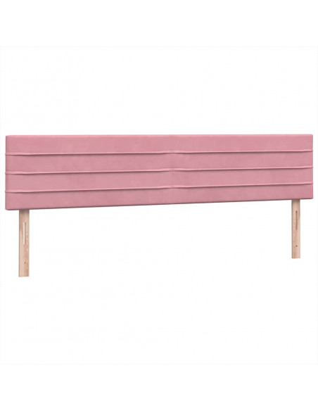 Giroletto a Molle con Materassi Rosa 200x210 cm in Velluto