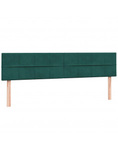 Giroletto a Molle con Materassi Verde Scuro 180x220 cm Velluto