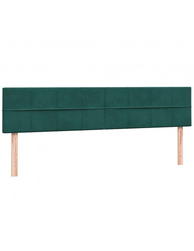 Giroletto a Molle con Materassi Verde Scuro 180x220 cm Velluto