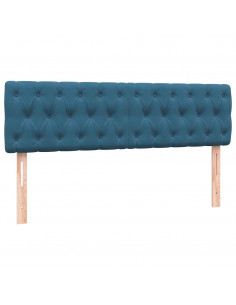 Giroletto a Molle con Materasso Blu Scuro 140x210 cm in Velluto 2