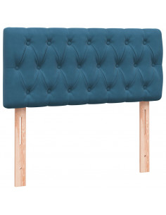 Giroletto a Molle con Materasso Blu Scuro 80x210 cm Velluto 2