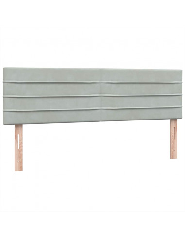 Giroletto a Molle con Materasso Grigio Chiaro 160x220cm Velluto