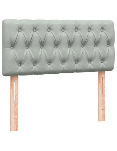 Giroletto a Molle con Materasso grigio chiaro 90x210 cm Velluto