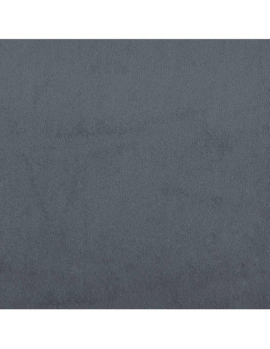 Giroletto a Molle con Materasso Grigio Scuro 160x210 cm Velluto