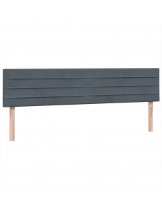 Letto a Molle con Materasso e LED Grigio Scuro 180x220 cm Velluto 2