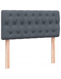 Giroletto a Molle con Materasso Grigio Scuro 80x220 cm Velluto 2