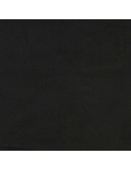 Giroletto a Molle con Materasso Nero 140x210 cm in Velluto