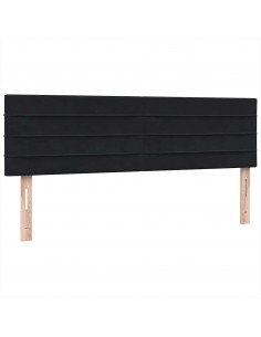 Giroletto a Molle con Materasso Nero 140x210 cm in Velluto 2