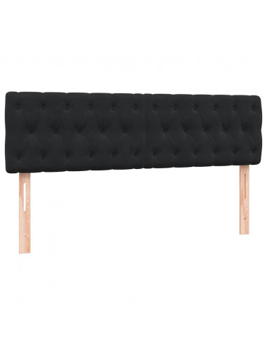 Giroletto a Molle con Materasso Nero 160x220 cm in Velluto