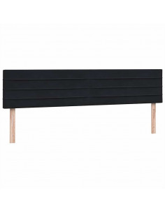 Letto a Molle con Materasso e LED Nero 180x210 cm in Velluto 2