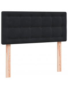 Letto a Molle con Materasso e LED Nero 80x220 cm Velluto