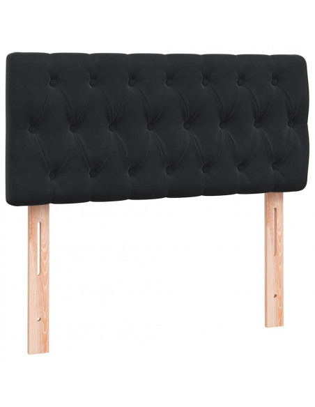 Giroletto a Molle con Materasso Nero 80x220 cm Velluto