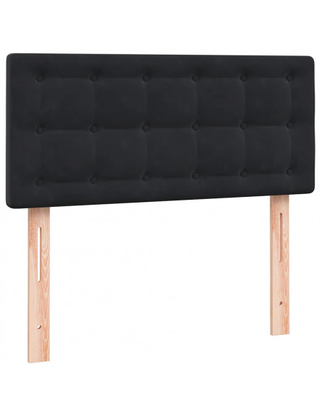 Giroletto a Molle con Materasso Nero 80x220 cm Velluto