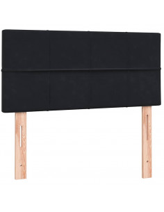 Giroletto a Molle con Materasso Nero 90x210 cm in Velluto