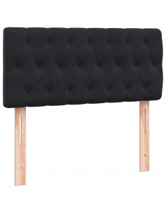 Giroletto a Molle con Materasso Nero 90x210 cm in Velluto 2