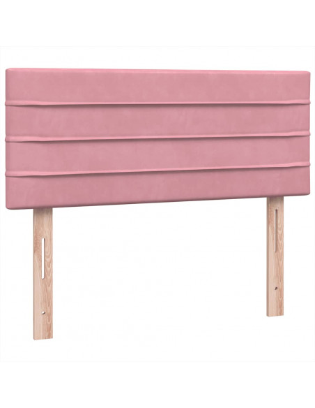 Giroletto a Molle con Materasso Rosa 120x220 cm in Velluto