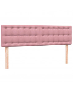 Giroletto a Molle con Materasso Rosa 140x210 cm in Velluto