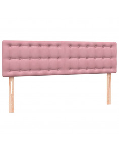 Giroletto a Molle con Materasso Rosa 140x220 cm in Velluto