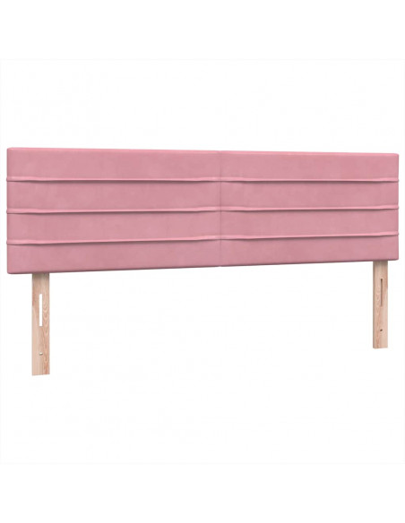 Giroletto a Molle con Materasso Rosa 160x210 cm in Velluto