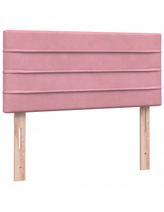 Giroletto a Molle con Materasso Rosa 80x220 cm Velluto 2