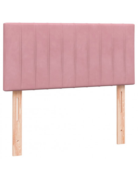 Giroletto a Molle con Materasso Rosa 90x210 cm Velluto