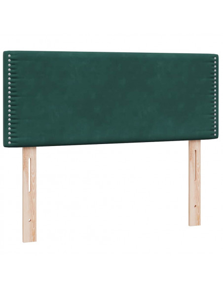 Giroletto a Molle con Materasso Verde Scuro 120x210 cm Velluto