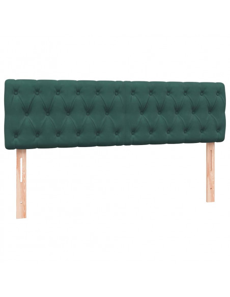 Giroletto a Molle con Materasso Verde Scuro 140x210 cm Velluto