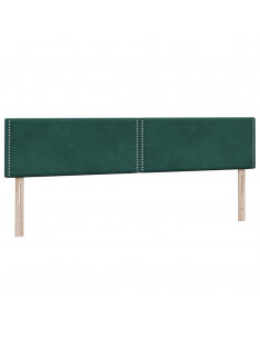 Giroletto a Molle con Materasso Verde Scuro 180x220 cm Velluto