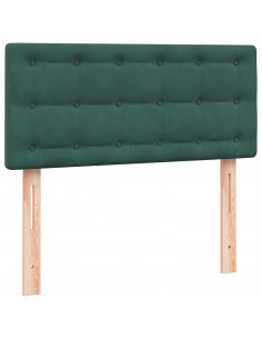 Giroletto a Molle con Materasso Verde Scuro 80x220 cm Velluto