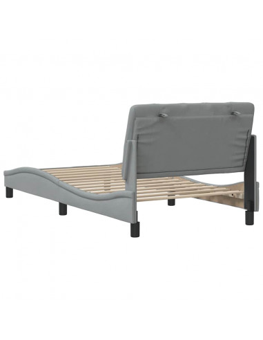 Giroletto senza Materasso Grigio Chiaro 100x200 cm Tessuto