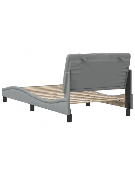 Giroletto senza Materasso Grigio Chiaro 100x200 cm Tessuto