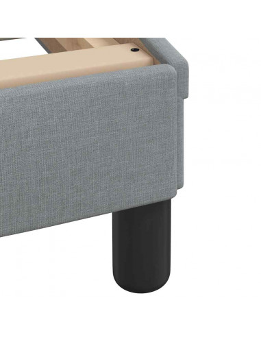 Giroletto senza Materasso Grigio Chiaro 100x200 cm Tessuto